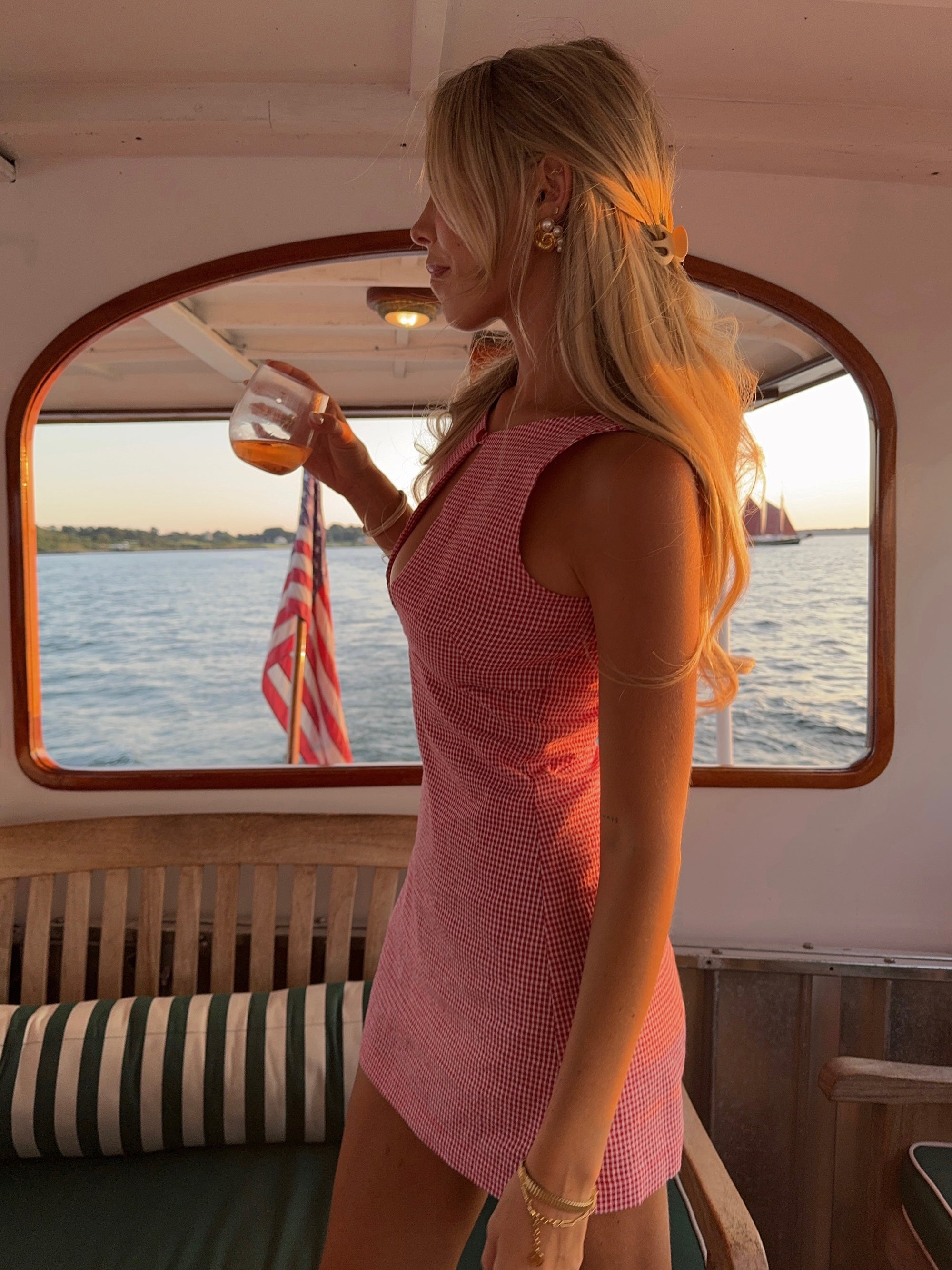 lucille nyc red dress Locket Dress