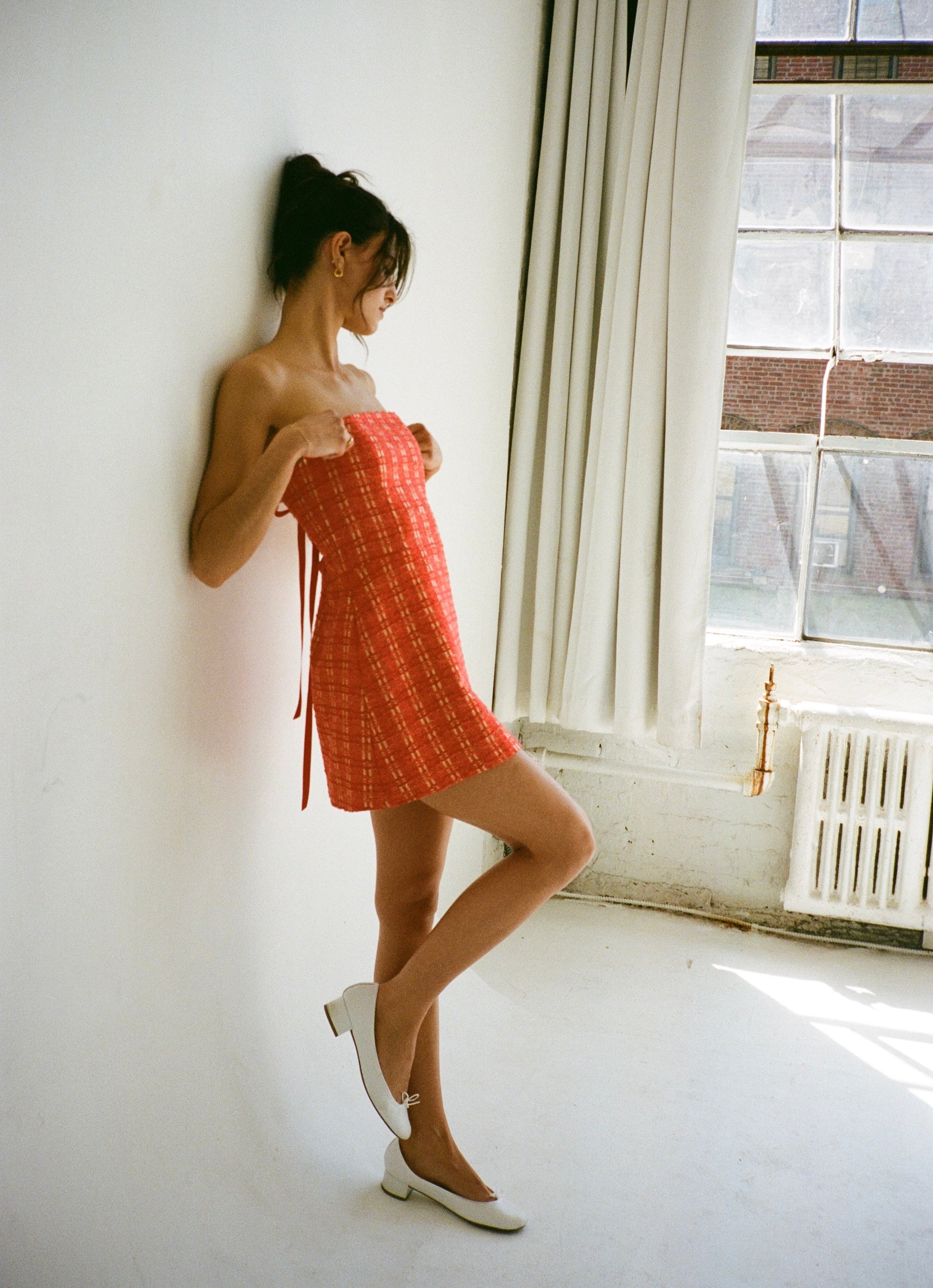 lucille nyc red dress Lucille
