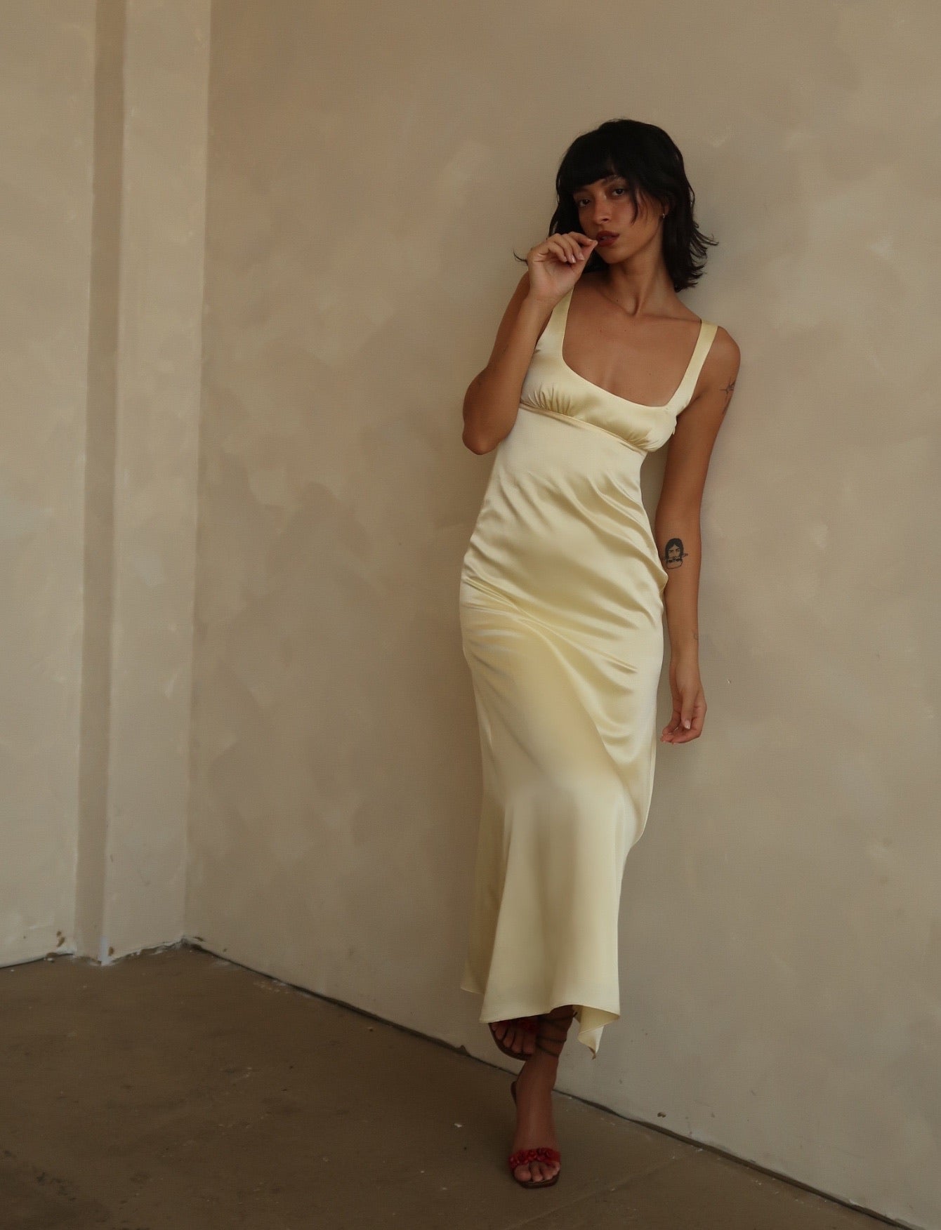 Lucille Dress in Icing Phalae