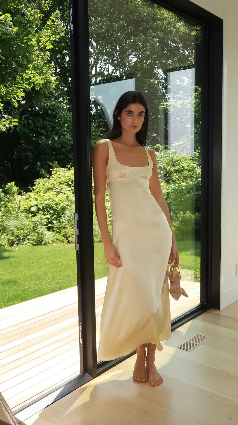 Lucille Dress in Icing Phalae
