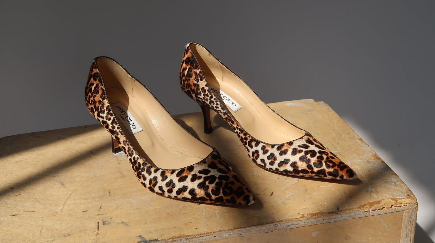 Jimmy Choo Leopard Pumps size 8.5